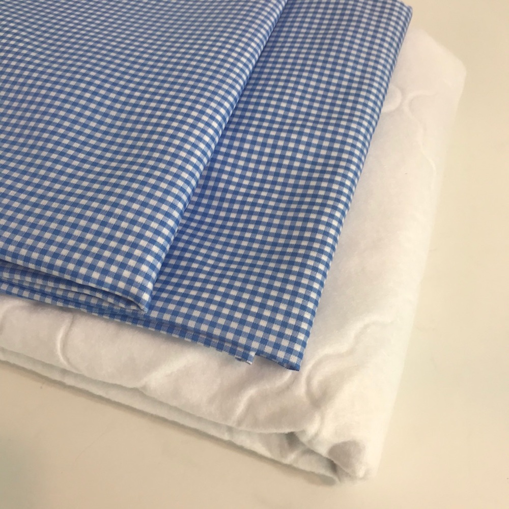 BKB Toddler Mattress Protector & 2 Gingham Sheets